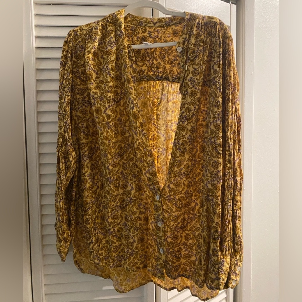 Billabong Paisley Yellow Blouse